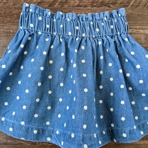 Kids Korner Chambray Polka Dot Skirt